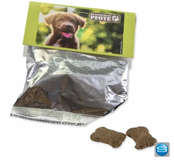 Hundeleckerli Pack als Werbegeschenk bedrucken