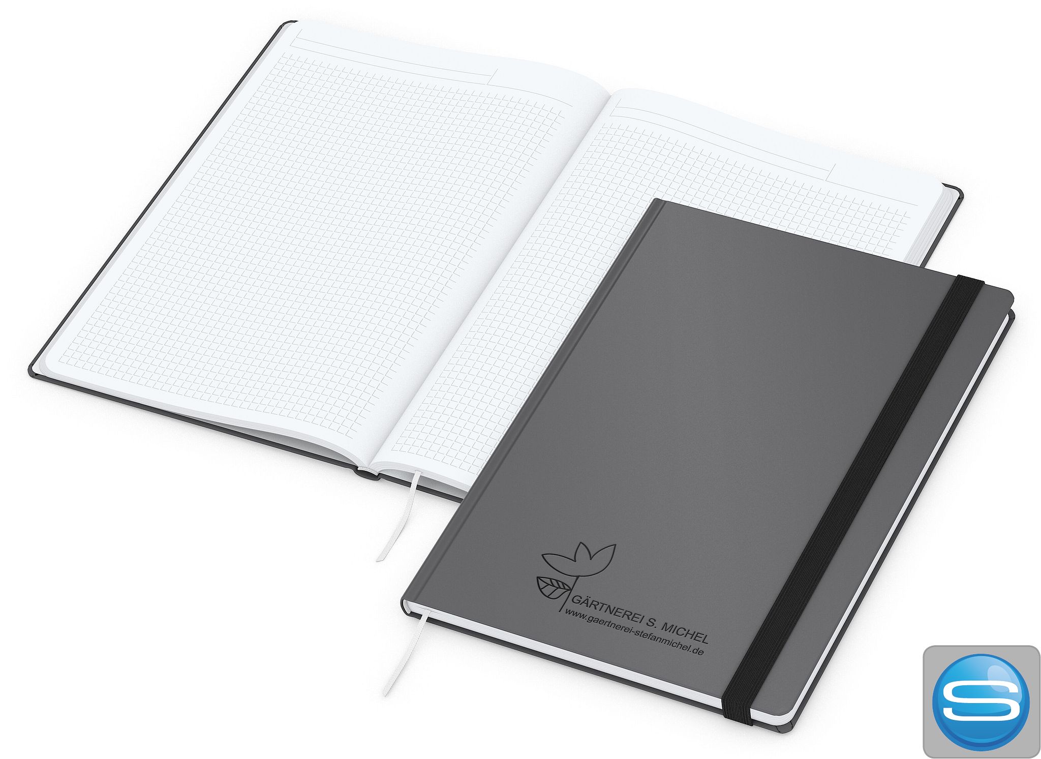 Notizbuch Smart-Book A4 Hardcover mit Logodruck