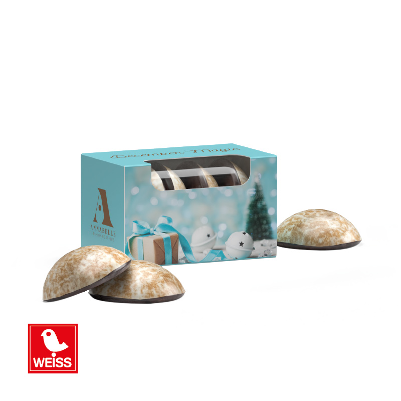 Lebkuchen Mini 4er in bedruckter Werbebox  Lebkuchen Mini 4er in bedruckter Werbebox