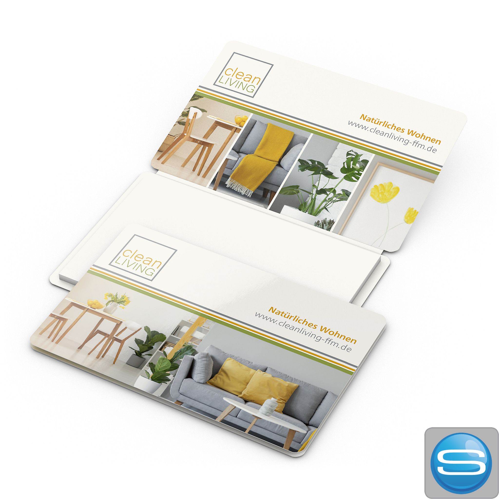 Recycling-Haftnotizblock Multi-Card mit Logodruck