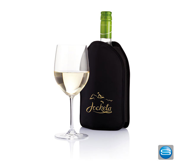 Weinkühler Manschette als Werbemittel mit Logo bedruckt