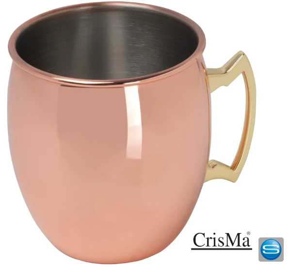 Gravierter Edelstahlbecher mit Kupferbeschichtung 500 ml 
