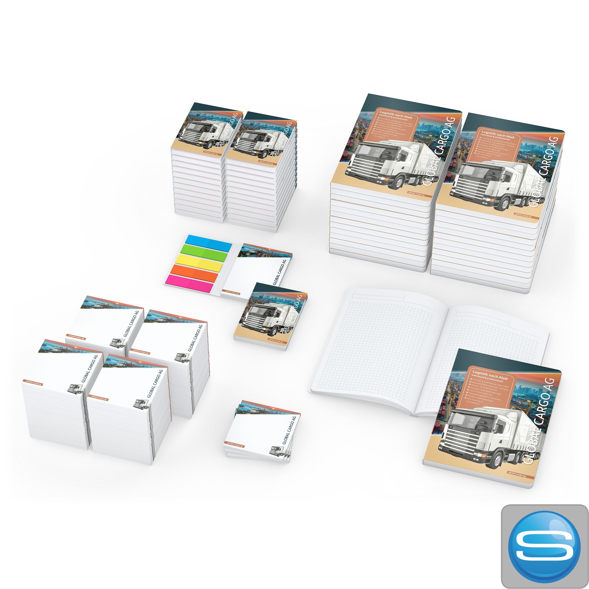 600-teiliges Büro-Spar-Set Soft-Notes XL mit individuellem Logodruck