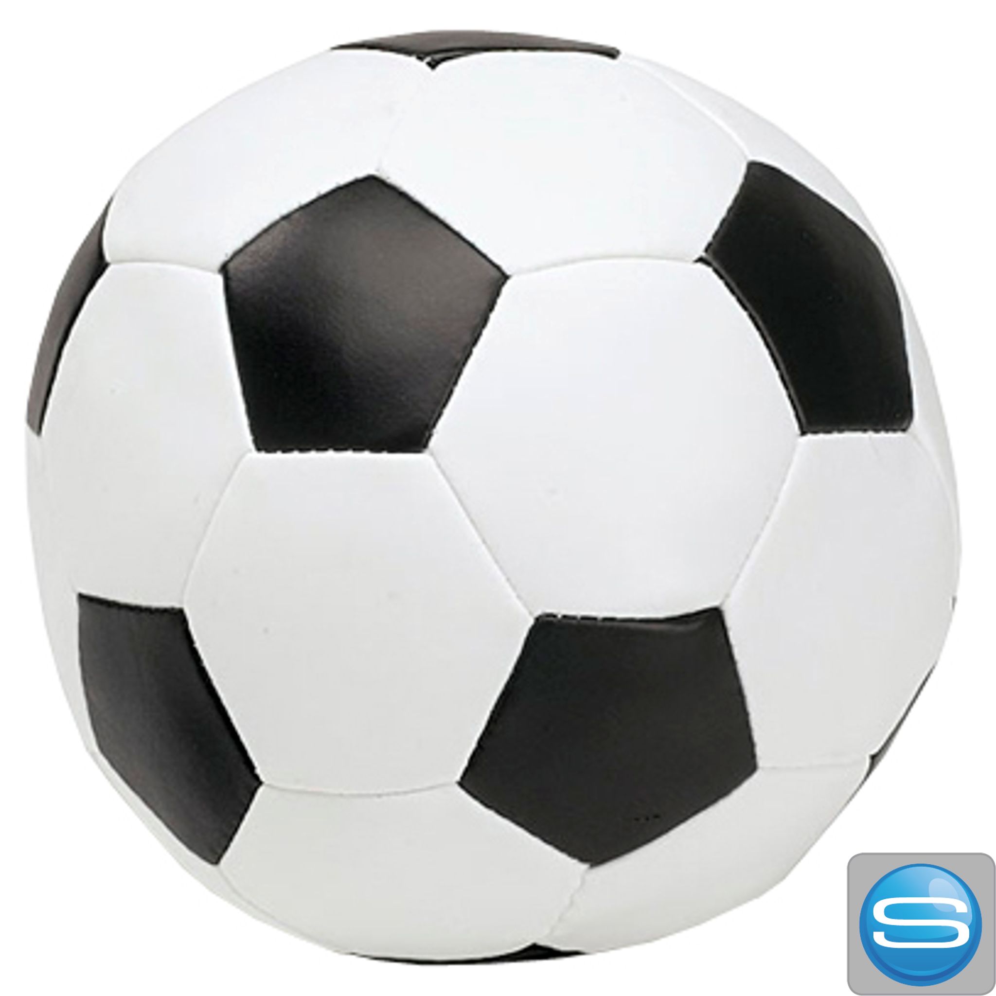 Softball mit Fußballmuster als Werbegeschenk