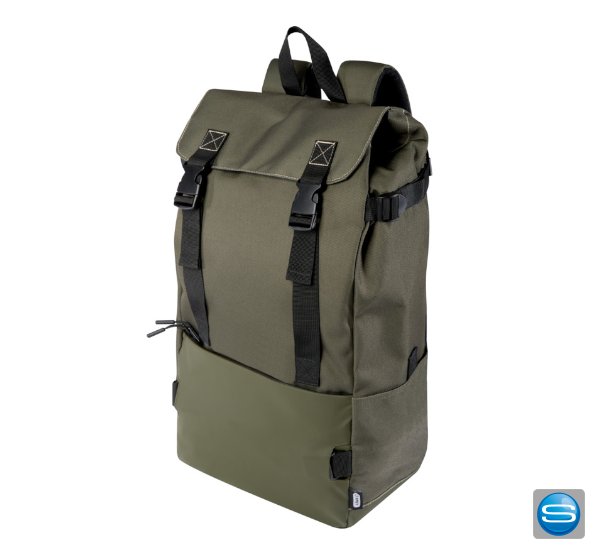 Rucksack aus recyceltem Polyester als Werbegeschenk
