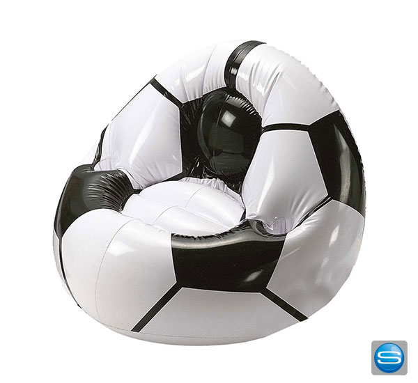 Aufblasbarer Sessel in Form eines Fußballs individuell bedruckbar