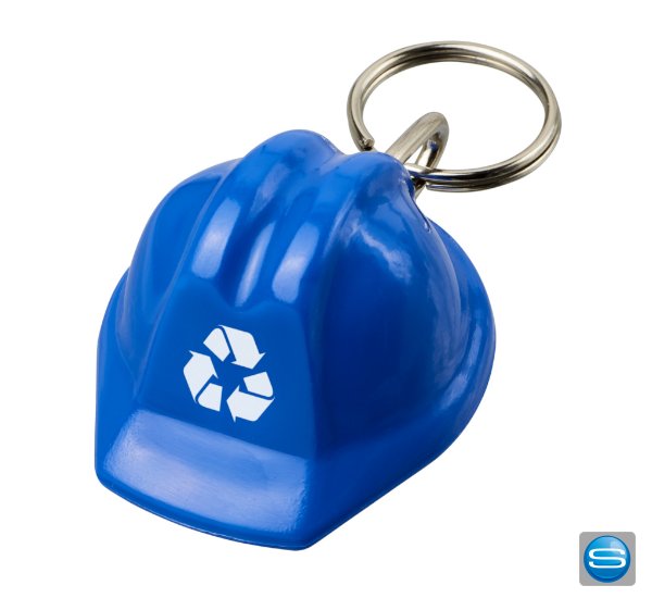 Bedruckbare Schutzhelm Schlüsselanhänger aus recyceltem Material