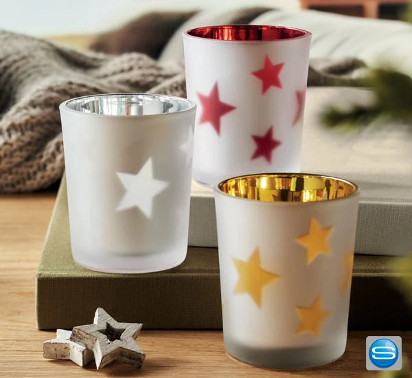 Glashalter mit LED-Teelicht