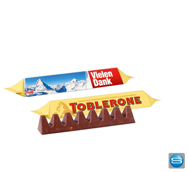 Toblerone Riegel bedruckt mit Ihrem Logo