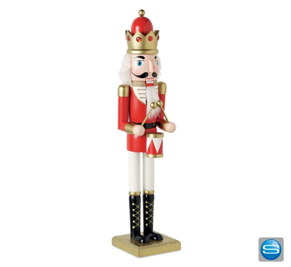 Nussknacker-Figur aus Holz – Weihnachtsdekoration als Werbeartikel