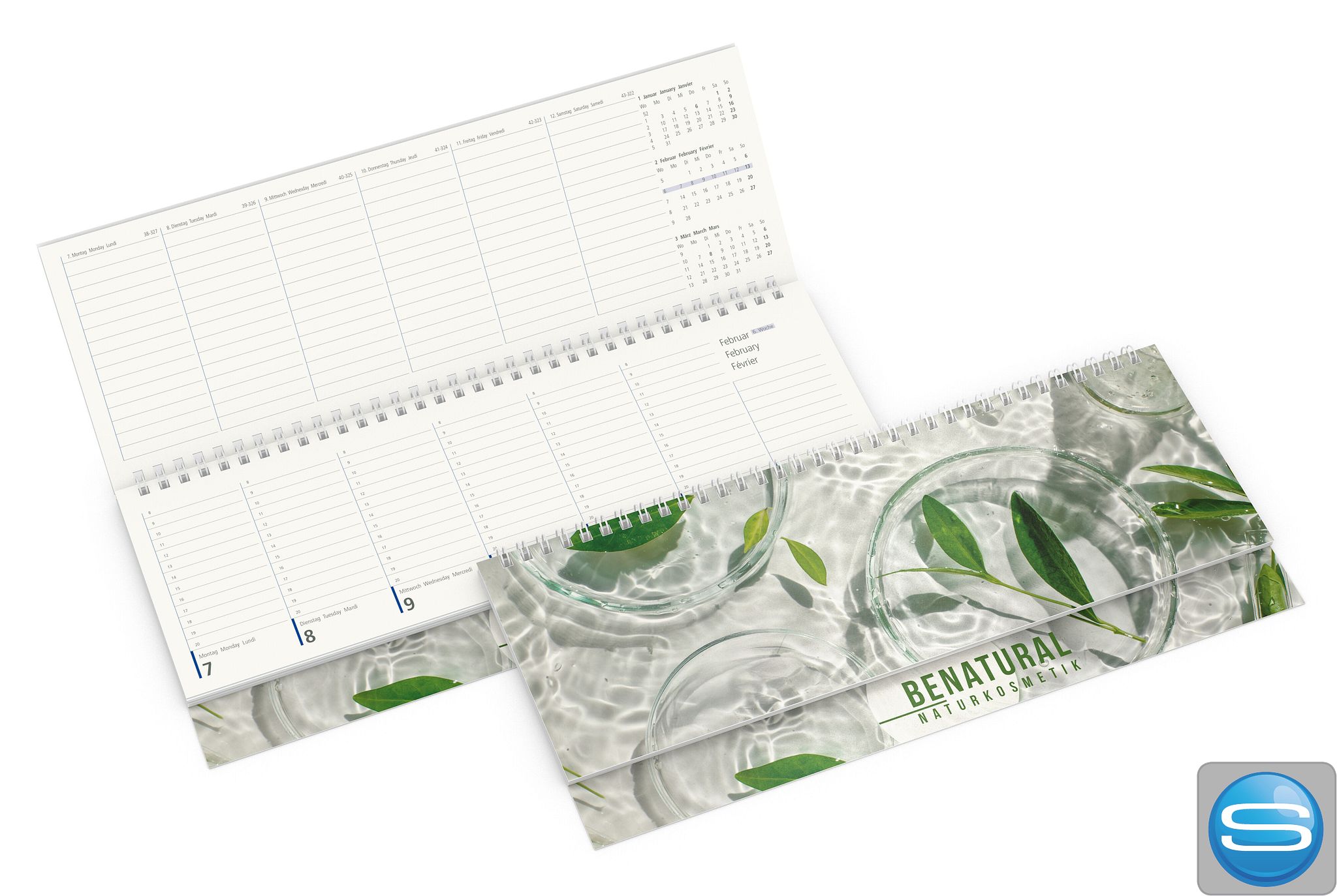 Recycling-Tisch-Querkalender Compact als nachhaltiges Werbegeschenk