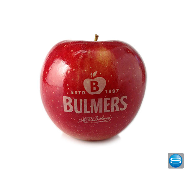 Apfel mit Logogravur - Vitaminspender mit Werbebotschaft