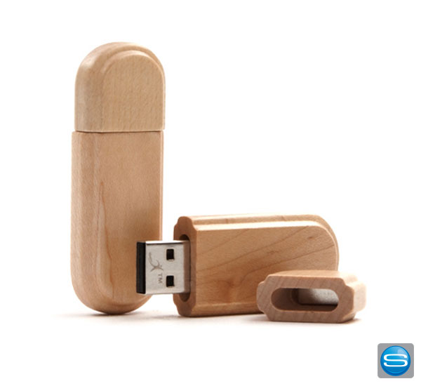 USB Stick Holz mit Werbefläche als Werbemittel