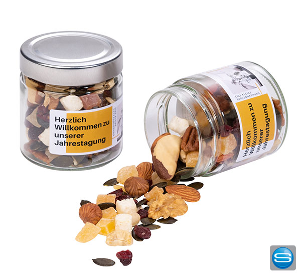 Nervennahrung im Glas als Werbearitkel