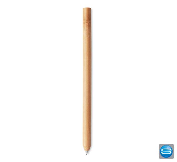 Kugelschreiber aus Bambus mit Logoanbringung