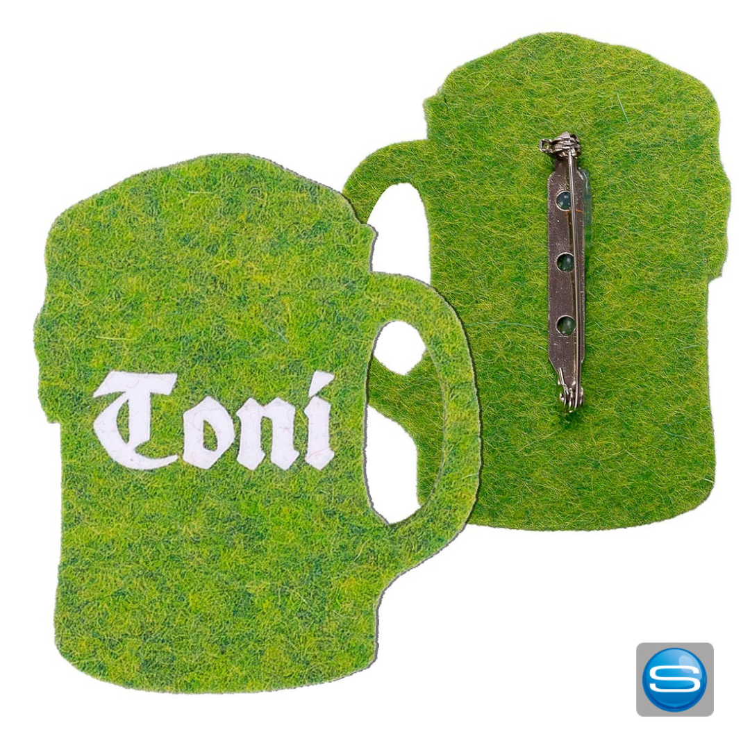 Anstecker in Maßkrugform als Werbeartikel zum Oktoberfest Anstecker in Maßkrugform als Werbeartikel zum Oktoberfest