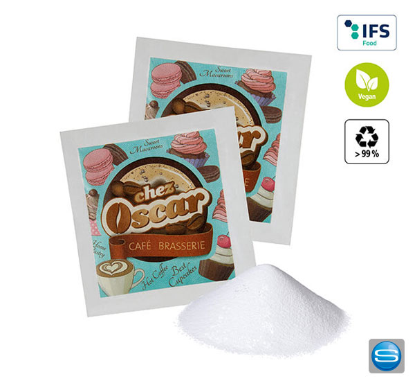 Zuckertüten in Papierverpackung als Werbeartikel