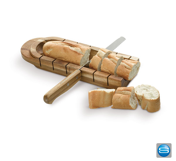 Brotbrett mit Messer als Werbeartikel individuell gravieren