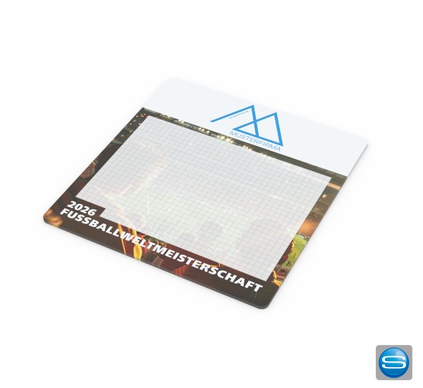 Weltmeisterschaft 2026 - Haftnotiz-Mousepad mit Ihrem Motiv bedrucken 