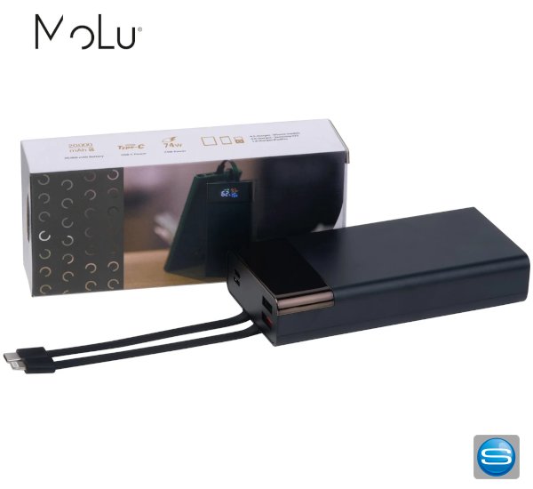MoLu Powerbank mit 20.000 mAh als bedruckbares Werbemittel