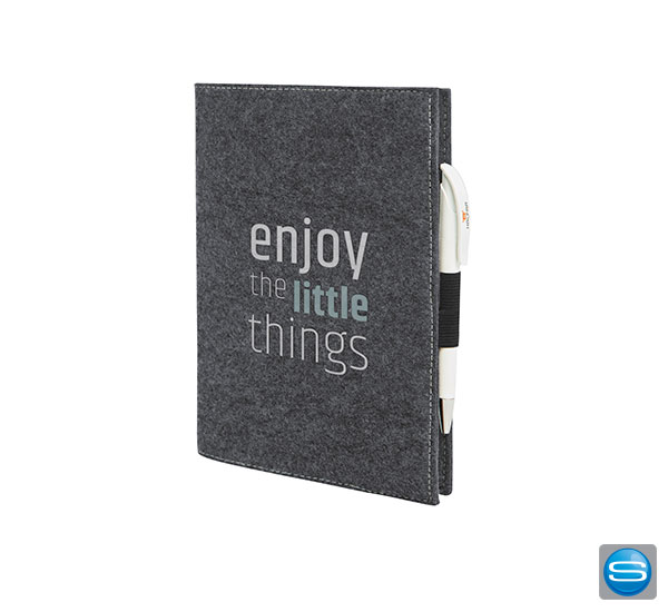 filzhuelle-mit-logo Halfar Filzhülle DIN A5 als Werbegeschenk bedrucken