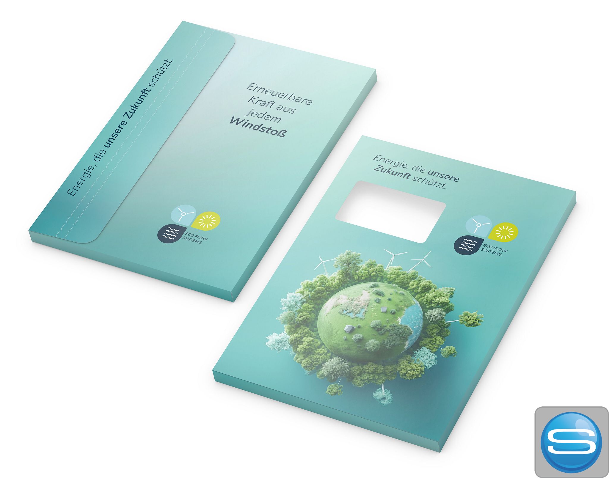Versandmappe Recycling A4 mit individuellem Logodruck
