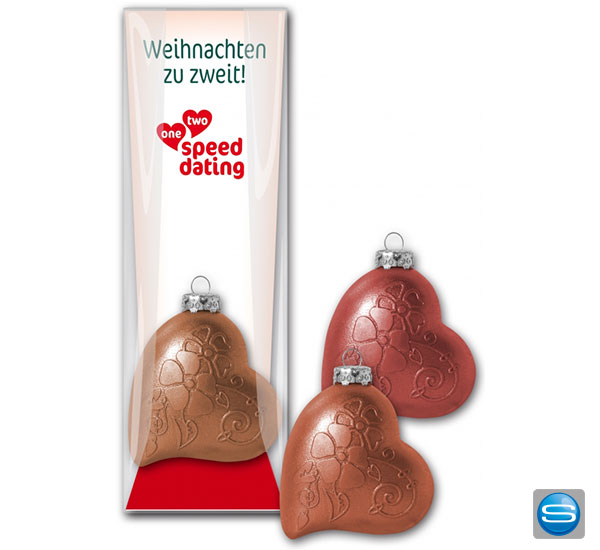 schoko-christbaumkugel-als-werbegeschenk Schoko-Christbaumkugel in Herz Form als liebevolles Werbegeschenk