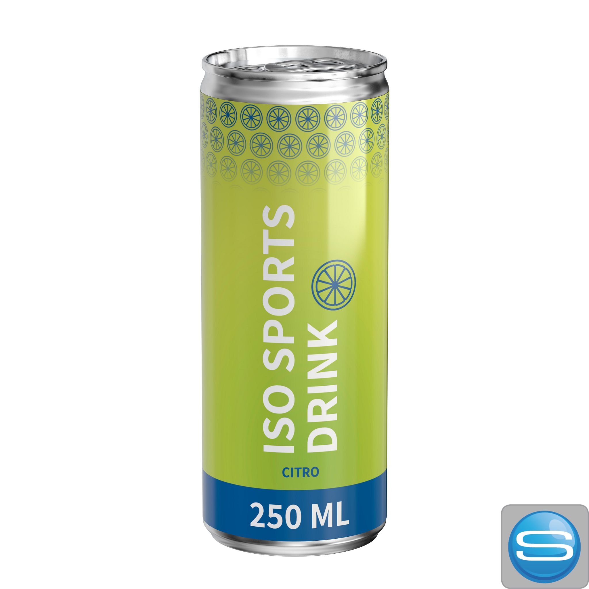 Iso Sports Drink Citro 250ml Getränkedose mit eigenem Logo bedruckt