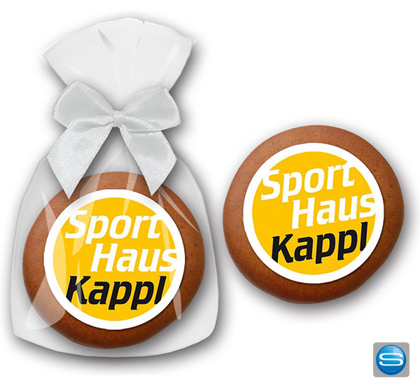 Lebkuchenmedaille mini mit Ihrem Logo als Werbegeschenk bedrucken
