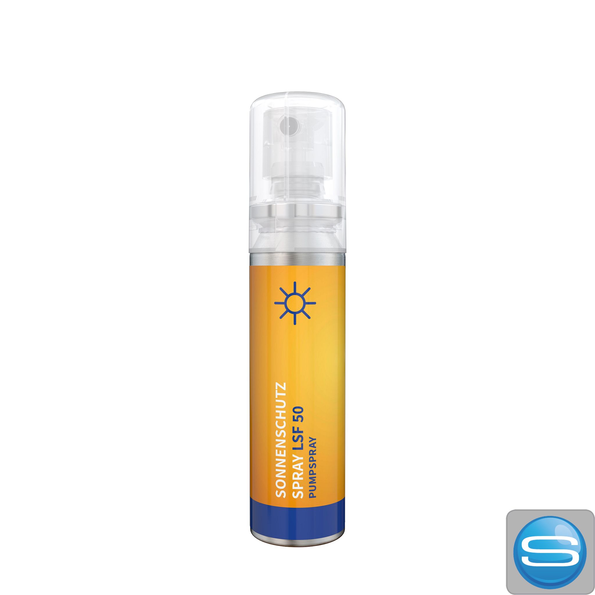 Sonnenschutzspray LSF 50 (20 ml) als Werbeartikel mit Logodruck