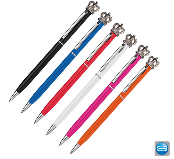 bedruckbare-drehkugelschreiber-als-werbegeschenk Drehkugelschreiber mit Krone als Werbegeschenk