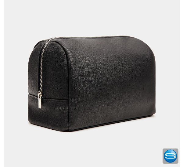 Stilvolle Kulturtasche aus RCS recyceltem PU als Werbemittel Stilvolle Kulturtasche aus RCS recyceltem PU als Werbemittel