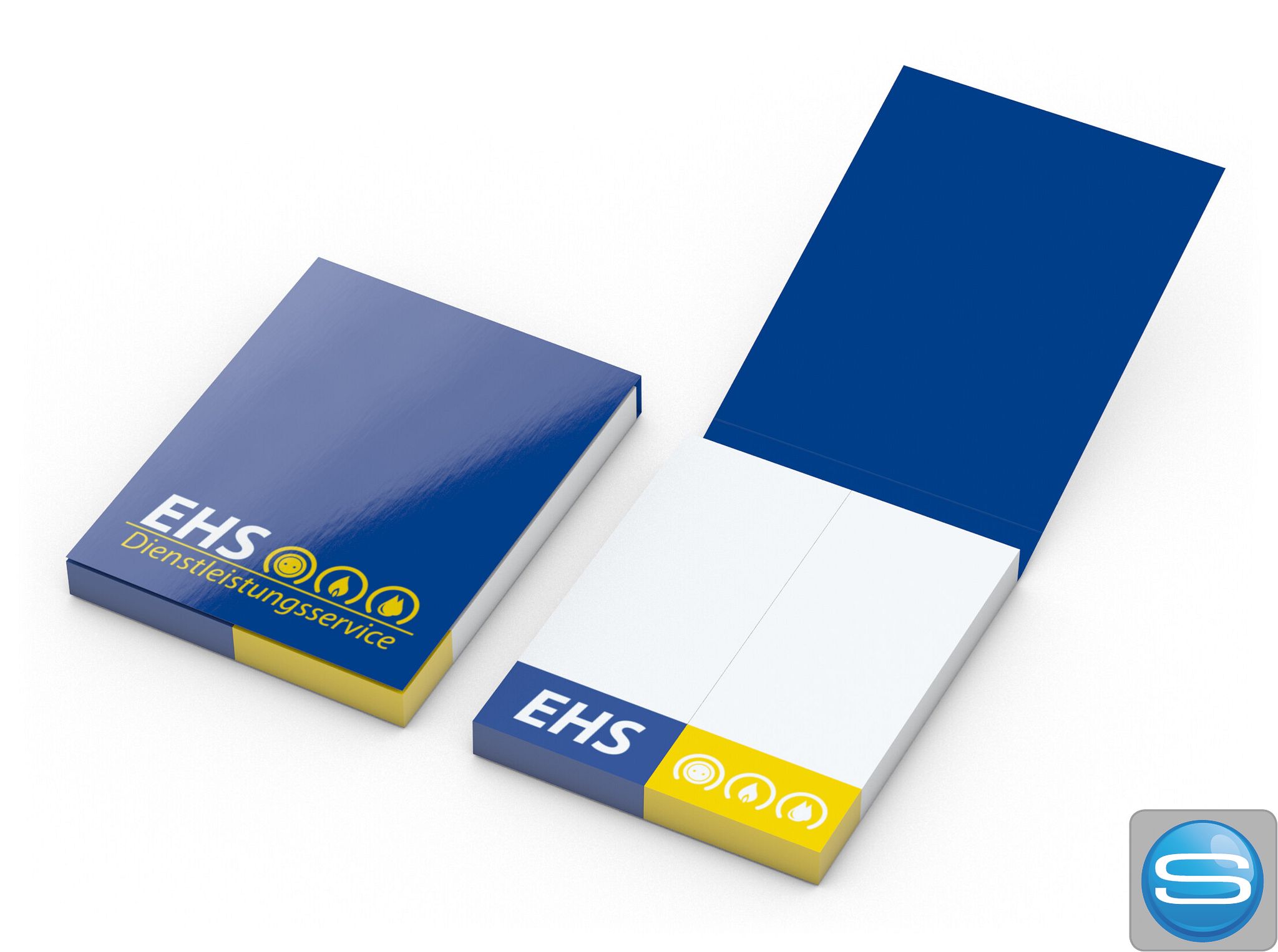 Haftmarker-Set mit Softcover für individuelle Werbung