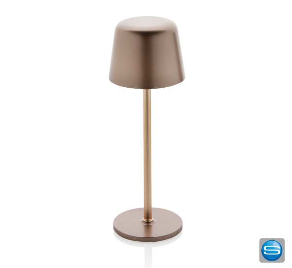 Tischlampe aus recyceltem Kunststoff als Kundengeschenk