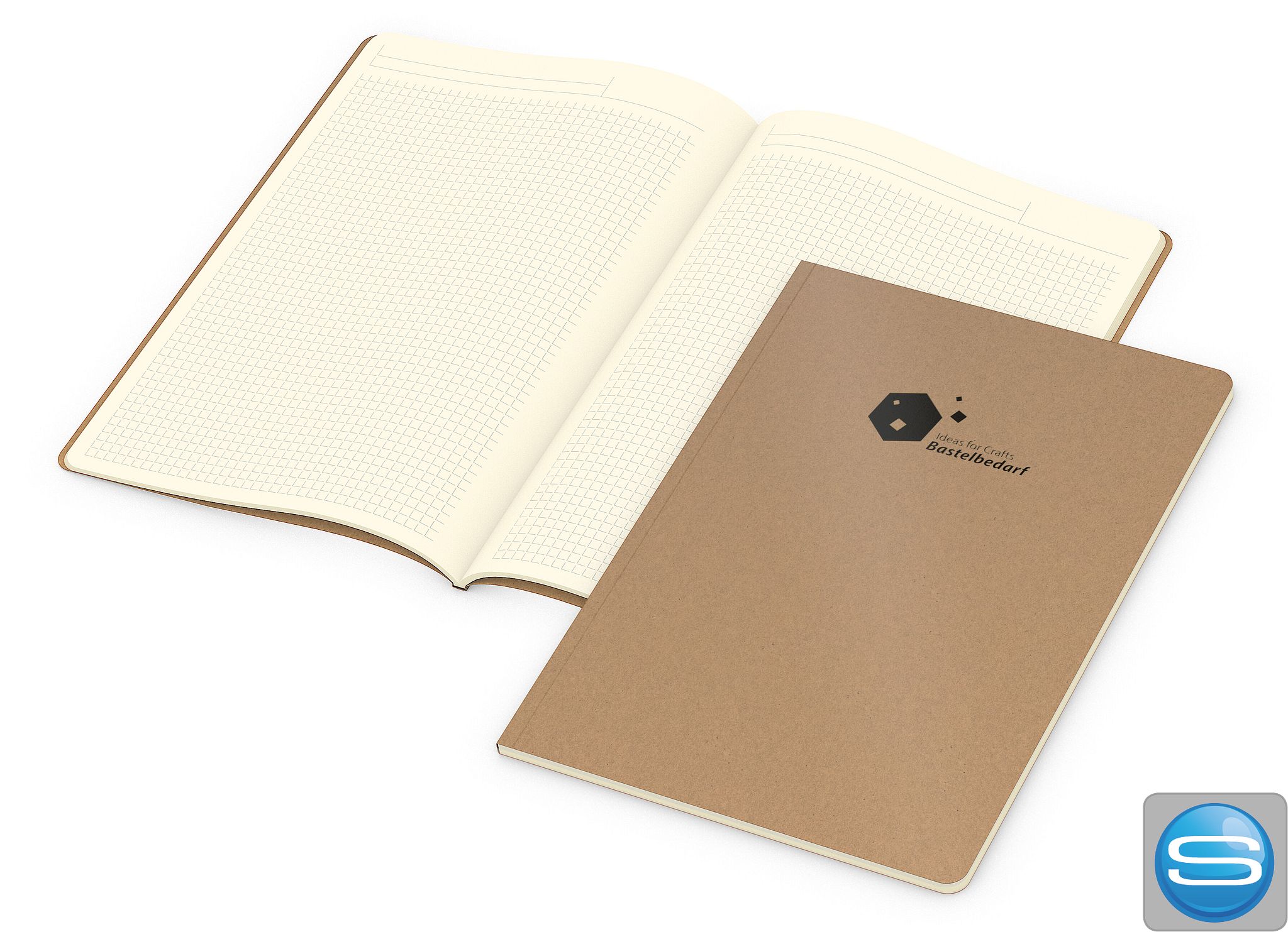 Notizbuch Copy-Book Naturkarton mit Logoprägung