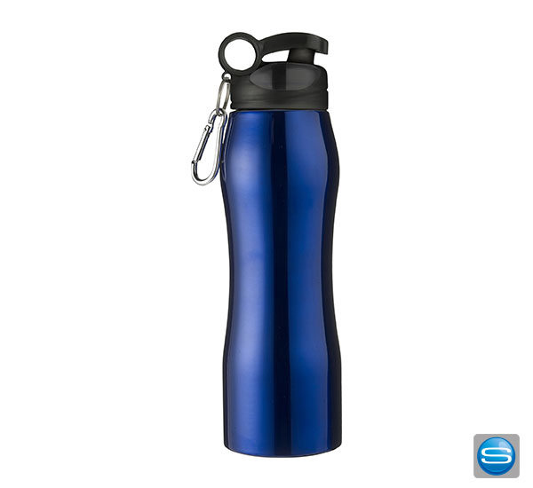 edelstahl-trinkflasche-blau Isolierflasche aus Edelstahl als Werbemittel