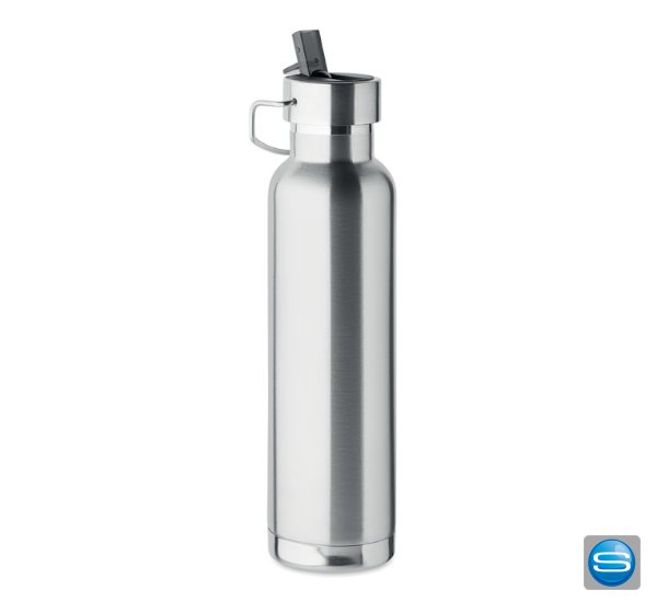 Doppelwandige Vakuum-Isolierflasche aus recyceltem Edelstahl bedrucken