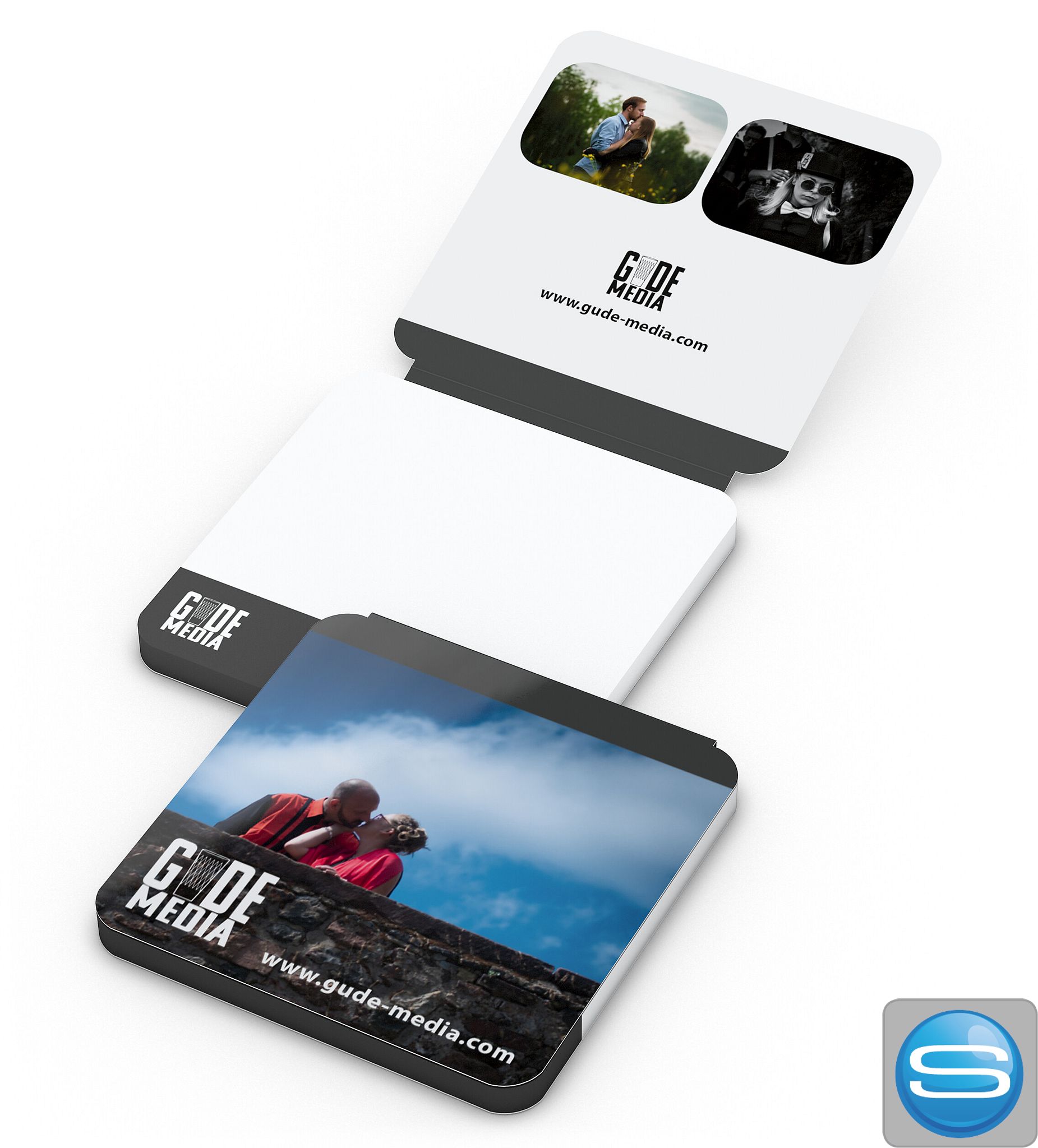 Haftnotizblock Cover Karton Round mit Logodruck