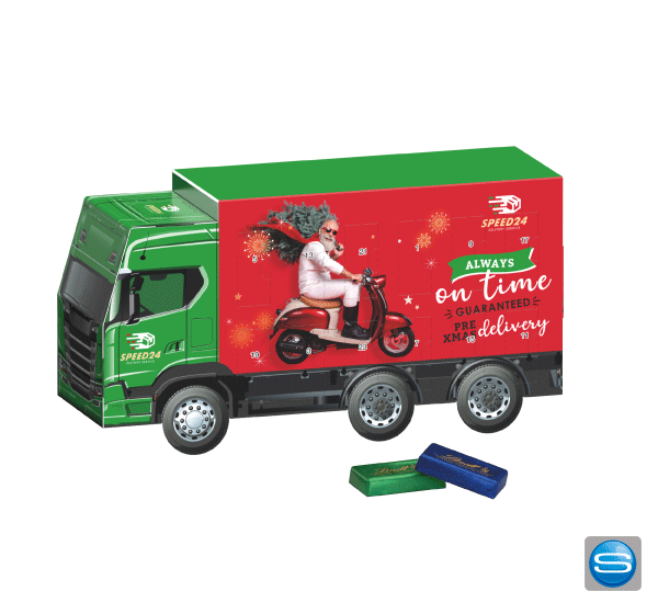 Adventskalender LKW mit verschiedenen Füllvarianten 