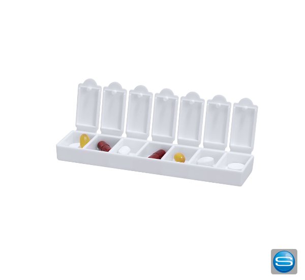 Wöchentlicher Pillenbehälter mit Ihrem Logo