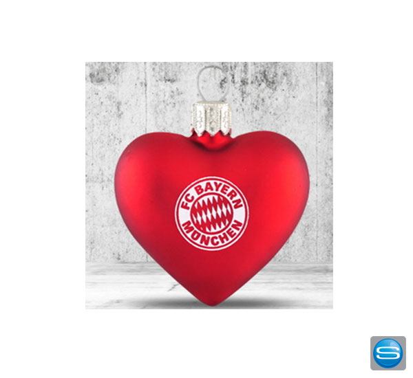 Weihnachtskugeln - Glas-Herzen mit Ihrem Logo bedrucken