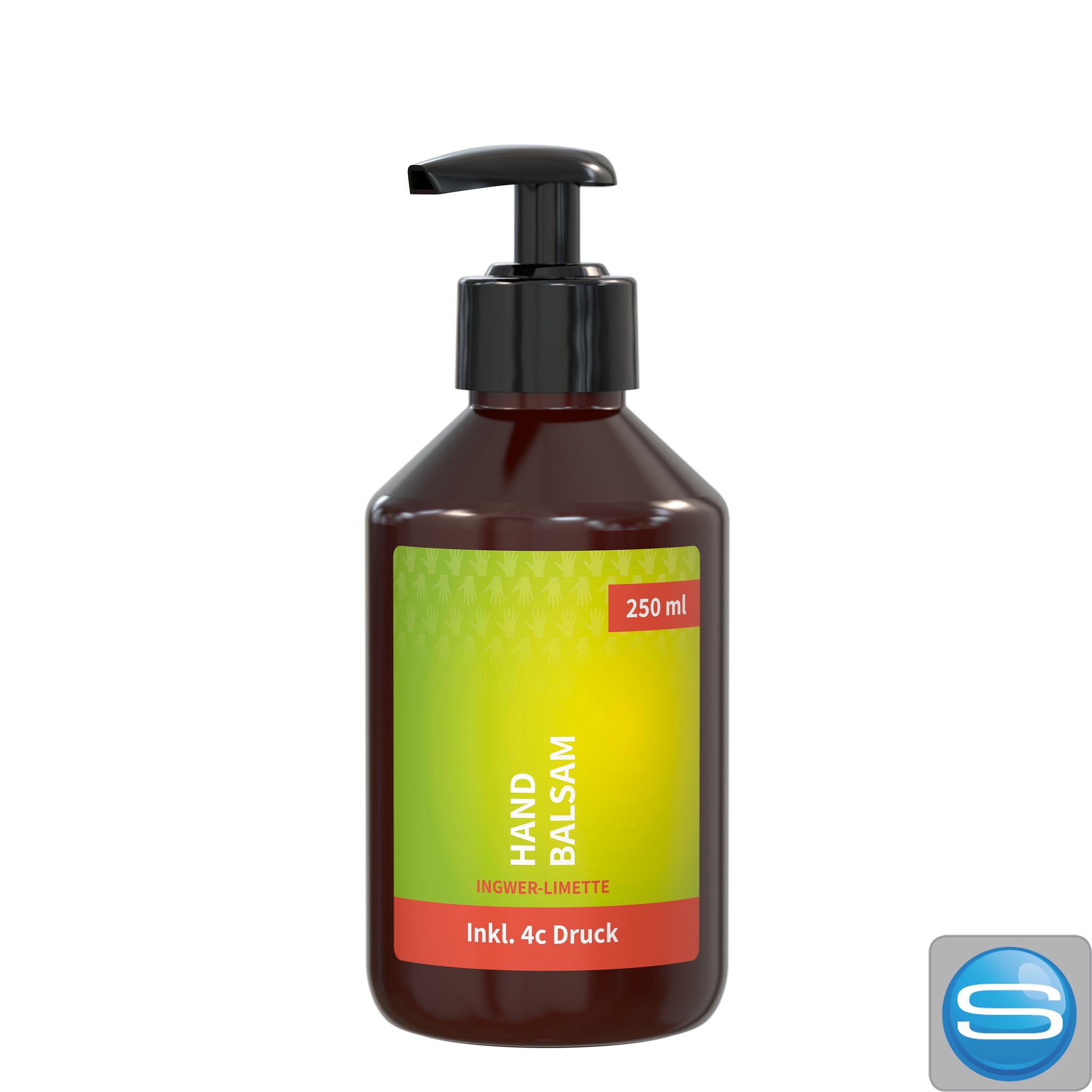 Handbalsam Ingwer-Limette 250 ml Pumpspender – Werbeartikel mit Logo