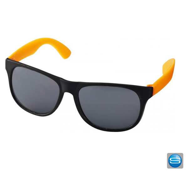 Sonnenbrille mit farbigen Bügeln als Werbeartikel