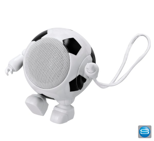 Lautsprecher im Fußballdesign als Werbemittel 