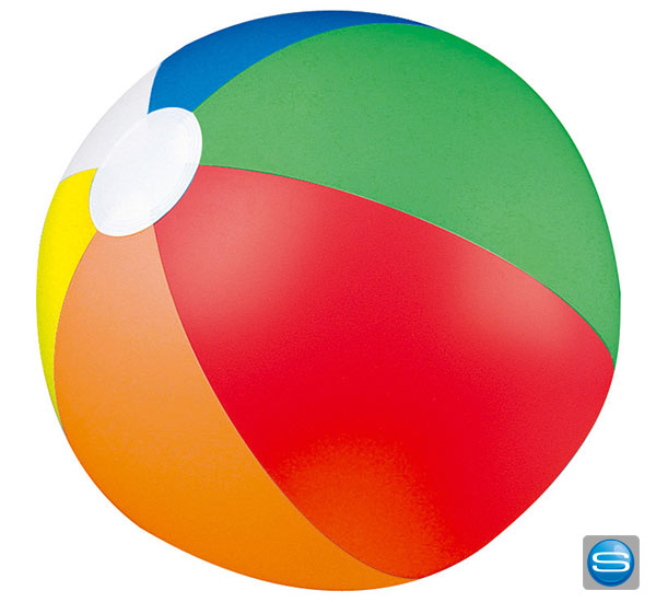 Bunter Wasserball als Werbeartikel mit Logodruck