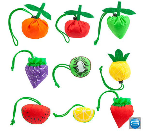Faltbare Tasche im Fruchtdesign mit Ihrem Logo