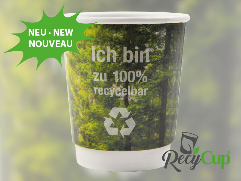 100% recyclebarer Trinkbecher bedruckbar mit Ihrem Logo