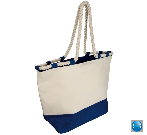 Jutetasche mit Kordelzug und Logodruck