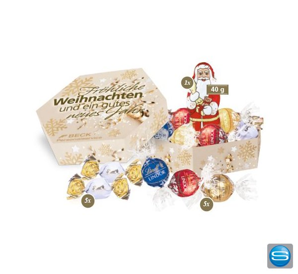Lindt Präsentbox Maxi als Werbegeschenk zu Weihnachten