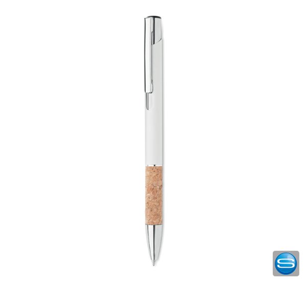 Aluminiumkugelschreiber mit Korkgriff als Werbeträger Aluminiumkugelschreiber mit Korkgriff als Werbeträger